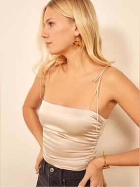 Reformation Silk Tie-Strap Cami